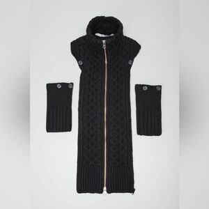 NWT Veronica Beard Black Upstate Wool Dickey with Cuffs size 00-14